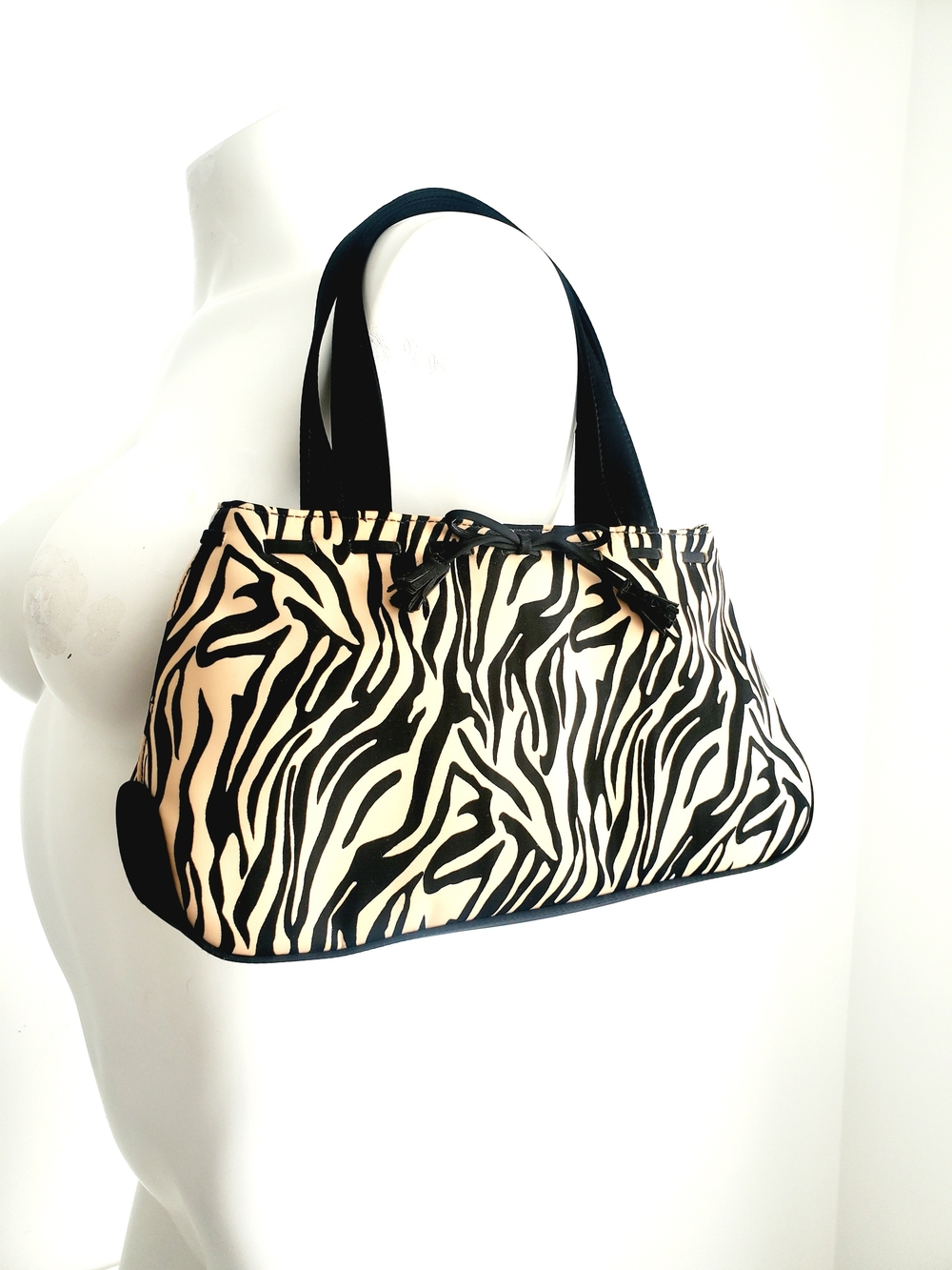Vintage Y2K Liz Claiborne Zebra Print Shoulder Bag - Excellent Condition